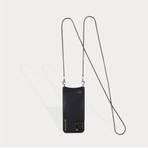 Pebbled leather Crossbody iPhone 11 case